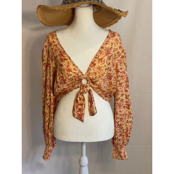 BOG Collective Long Sleeve Cropped Top - Size Large - Picture 7 of 15